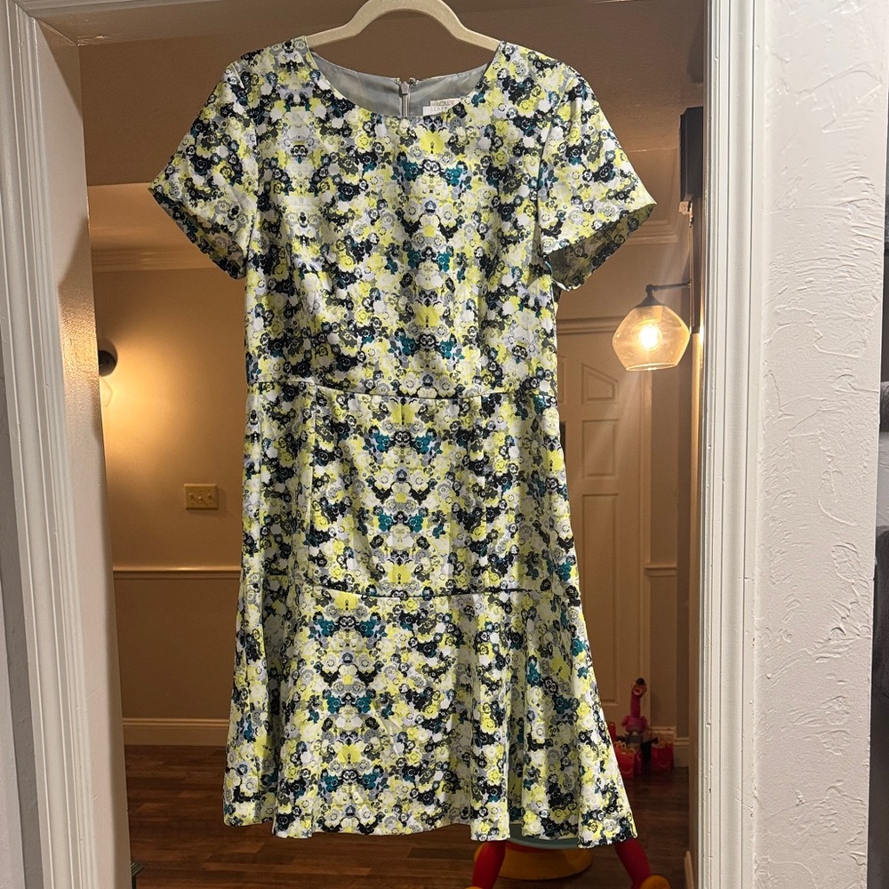 J. Crew Factory Floral Dress - Yellow, Blue, White